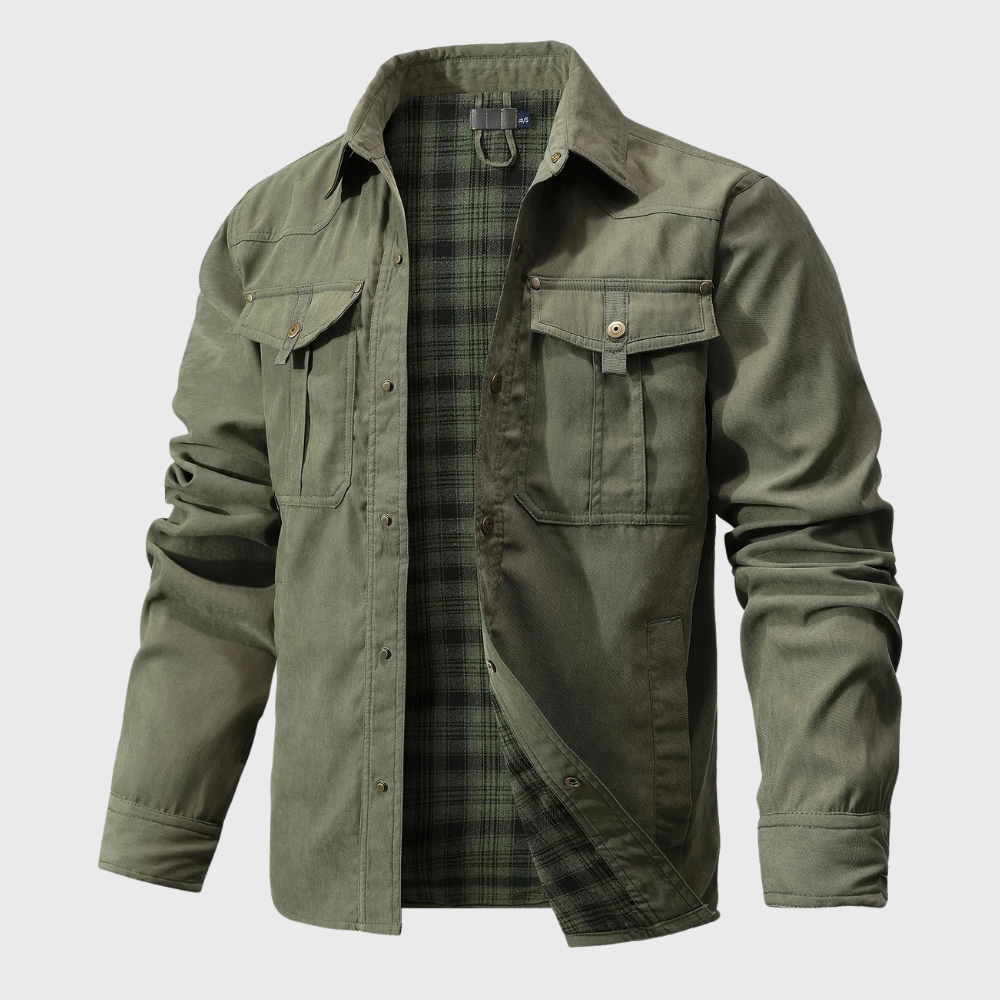 Swobodna kurtka cargo z długimi rękawami