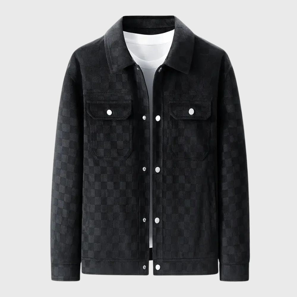 kurtka z Zamszu w Kratkę