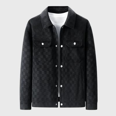 kurtka z Zamszu w Kratkę