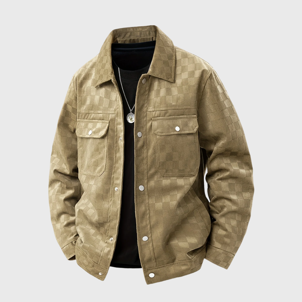 kurtka z Zamszu w Kratkę