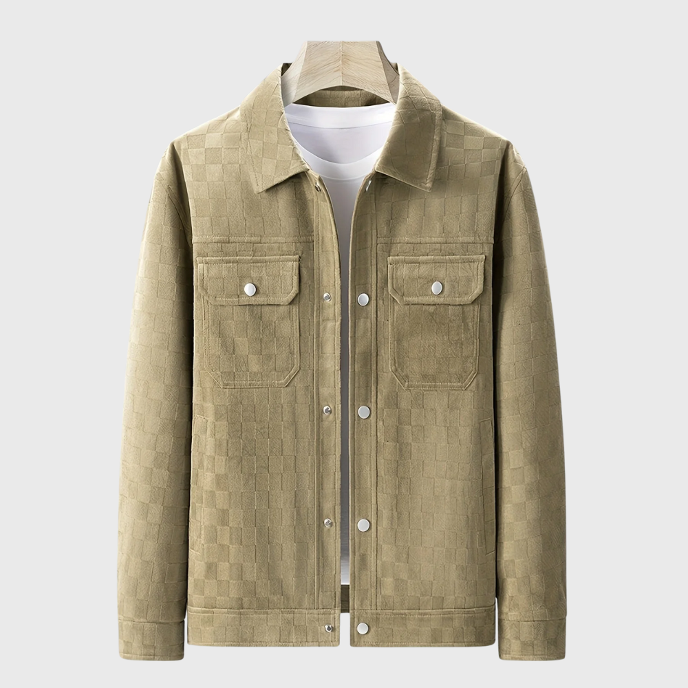 kurtka z Zamszu w Kratkę