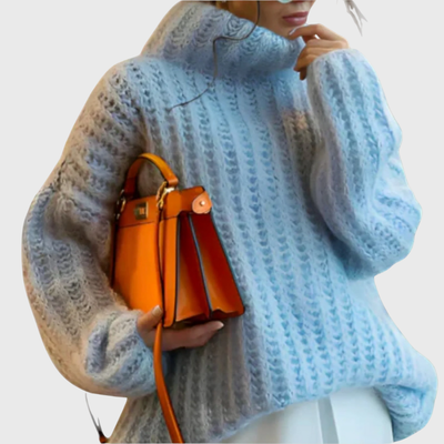 Paulina - Damski Pulower z Długim Rękawem i Kapturem