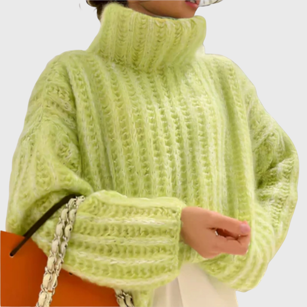 Paulina - Damski Pulower z Długim Rękawem i Kapturem