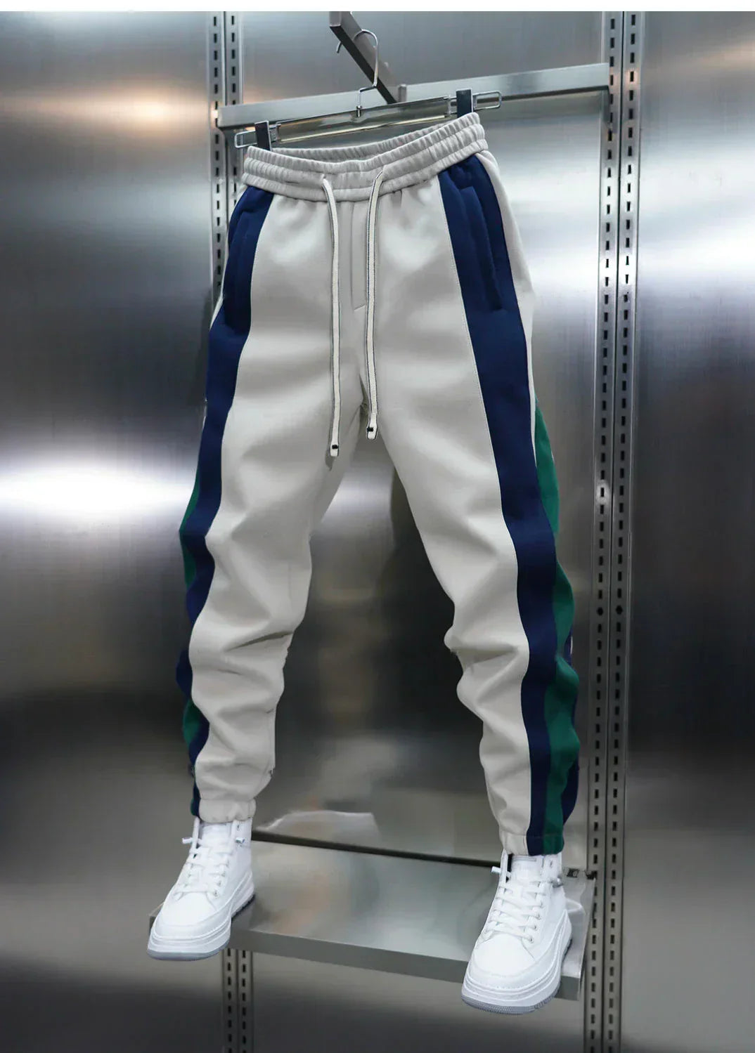 Laurent™ | Spodnie z Napięciem z Kontrastowymi Paskami