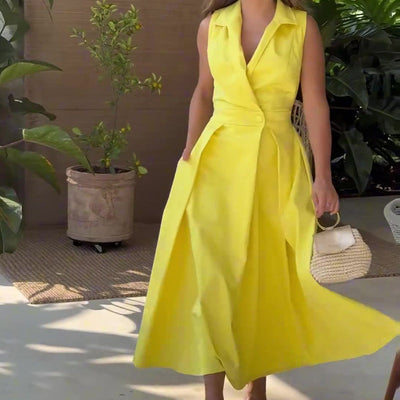 Amancia | Midi Dress with V-Neckline